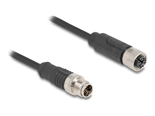 [80861] Delock Netzwerkkabel - 8 pin M12-X (M) zu 8 pin M12-X (W)