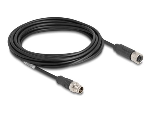 [80862] Delock Netzwerkverlängerungskabel - 8-polig M12 (M)