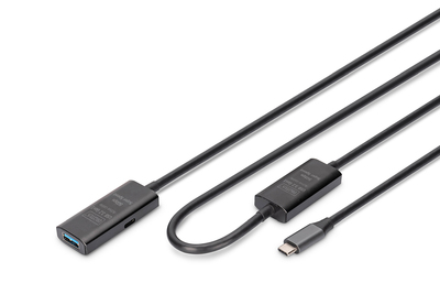 [DA-73111] DIGITUS Aktives USB 3.2 Gen1 5G Verlängerungskabel, USB-C - USB-A, 10m