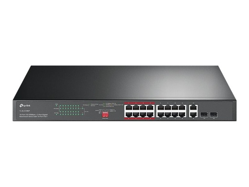 [TL-SL1218MP] TP-LINK TL-SL1218MP V5 - Switch - unmanaged - 16 x 10/100 (PoE+)
