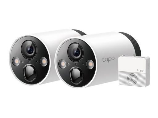 [TAPO C420S2] TP-LINK Tapo C420S2 V1 - 2 x Tapo C420 Kameras + Tapo H200 Hub - Netzwerk-Überwachungskamera - Innenbereich, Außenbereich - staubbeständig/wasserfest - Farbe (Tag&Nacht)