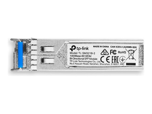 [TL-SM321B-2 V1] TP-LINK TL-SM321B-2 V1 - SFP (Mini-GBIC)-Transceiver-Modul - 1GbE - 1000Base-BX - LC/UPC Einzelmodus - bis zu 2 km - 1310 (TX)