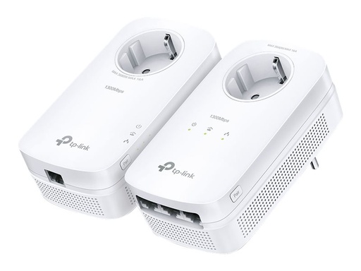 [TL-PA8033P KIT] TP-LINK AV1300-Gigabit-Powerline-Adapter KIT mit Steckdose - 1300 Mbit/s - IEEE 1901 - IEEE 802.3 - IEEE 802.3ab - IEEE 802.3u - Type E/F - Gigabit Ethernet - 10,100,1000 Mbit/s - HomePlug AV2