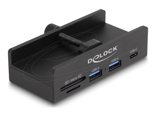 [64263] Delock Hub - 5 Gbps, SD + micro SD Slot mit Sicherungsschraube