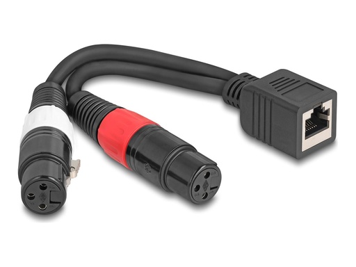 [88178] Delock Audiokabel - XLR3 weiblich zu RJ-45 weiblich