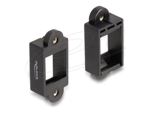 [87684] Delock Leeres Keystone-Patchpanel - Schwarz