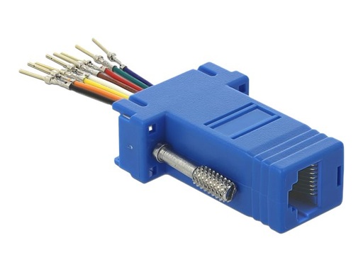 [66167] Delock Adapter Sub-D 9 pin male to RJ45 female Assembly Kit - Serieller Adapter - RJ-45 (W)