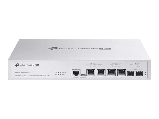 [S5500-4XHPP2XF] TP-LINK Omada Pro S5500-4XHPP2XF V1 - Switch - L2+ - managed - 2 x 10 Gigabit SFP+ + 4 x 100/1000/2.5G/5G/10G (PoE++)