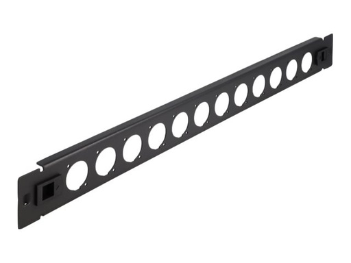 [66900] Delock Patchpanel (Blindblech) - D-Typ - Rack montierbar - Schwarz - 1U - 48.3 cm (19")