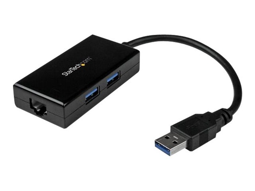 [USB31000S2H] StarTech.com USB 3.0 auf Gigabit Netzwerk Adapter mit 2 Port USB Hub - Native Treiber-Unterstützung (Windows, Mac und Chrome OS)