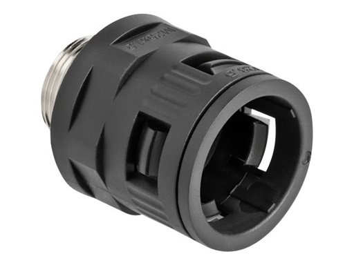 [60455] Delock Schlauchverschraubung - mit Messing-Außengewinde M25 - Schwarz (Packung mit 2)