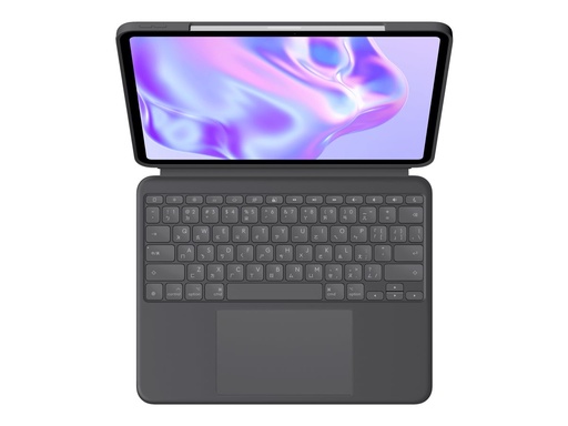 [920-012769] Logitech Combo Touch - Tastatur und Foliohülle - mit Trackpad - hinterleuchtet - Apple Smart connector - QWERTZ - Schweizerisch - Graphite - für Apple 11-inch iPad Pro (M4)