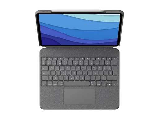 [920-012772] Logitech Combo Touch - Tastatur und Foliohülle - mit Trackpad - hinterleuchtet - Apple Smart connector - QWERTY - Spanisch - Graphite - für Apple 11-inch iPad Pro (M4)