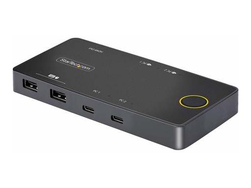 [C2-H46-UC2-PD-KVM] StarTech.com 2-Port USB-C KVM Switch, Single-4K 60Hz HDMI Monitor, Dual-100W Power Delivery Pass-through Ports, Bus Powered, USB Type-C/USB4/Thunderbolt 3/4 Compatible - Small Form Factor (C2-H46-UC2-PD-KVM)