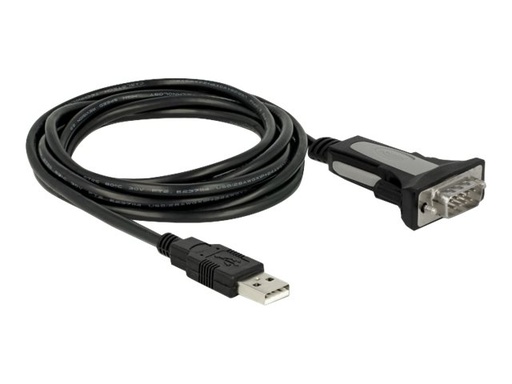 [65962] Delock Adapter USB Type-A to 1 x serial RS-232 DB9 - Kabel USB / seriell - USB (M)