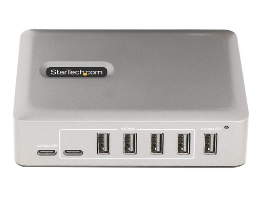 [10G5A2CS-USB-C-HUB] StarTech.com 7-Port USB-C Hub, 5x USB-A + 2x USB-C, Self-Powered w/ 65W Power Supply, USB 3.1 10Gbps Hub w/ BC1.2 Charging, Desktop/Laptop USB Hub with 3ft Locking USB-IF Certified Cable - USB Expansion Hub (10G5A2CS-USB-C-HUB)