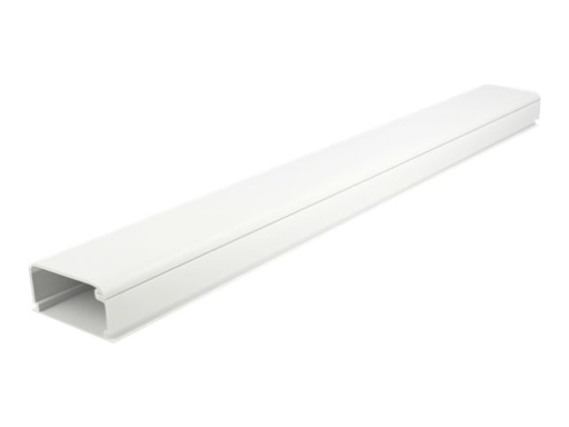 [20723] Delock Kabelkanal mit Abdeckung - 1 m - weiß