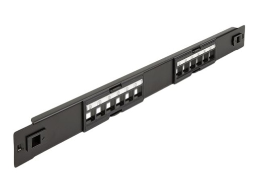 [66821] Delock Patchpanel (Blindblech) - Rack montierbar - Schwarz - 1U - 48.3 cm (19")