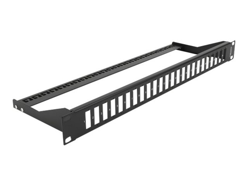 [43406] Delock Patchpanel (Blindblech) - Rack montierbar - Schwarz - 1U - 48.3 cm (19")