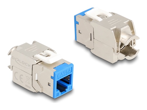[88113] Delock Modulare Eingabe - werkzeugfrei - CAT 6a - RJ-45, LSA - Blau (Packung mit 10)