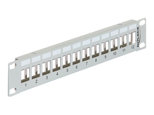 [43327] Delock Keystone Patch Panel - Patch Panel - Grau - 1U - 25.4 cm (10")