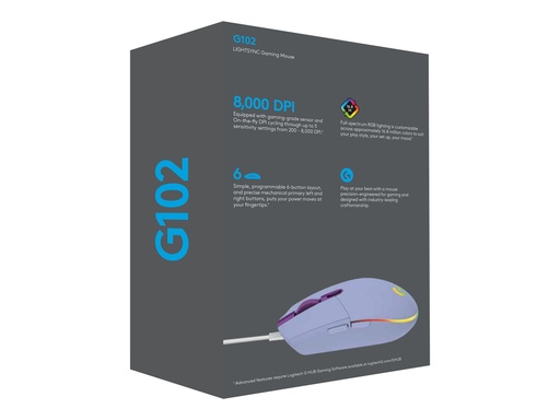 [910-005854] Logitech Gaming Mouse G102 LIGHTSYNC - Maus