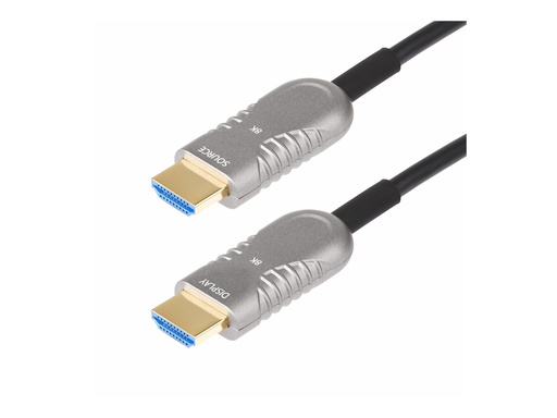 [8K-A-50F-HDMI-CABLE] StarTech.com 15,2m Aktives Optisches HDMI Kabel(AOC), CMP, 8K HDMI 2.1 - Ultra High Speed - HDMI-Kabel - HDMI männlich zu HDMI männlich - 15.2 m - Hybrid Kupfer/Kohlefaser - Schwarz - Active Optical Cable (AOC)