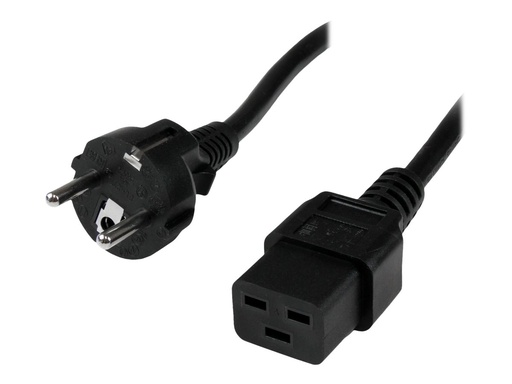 [PXTEUC192M] StarTech.com 2 m Computer Stromkabel, 16AWG, EU Schuko auf C19, 16A 250V, Ersatz AC Stromkabel, Drucker Stromkabel, PC Netzkabel, Monitor Stromkabel - UL gelistet (PXTEUC192M)