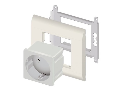 [81320] Delock Easy 45 - Steckdose - 2P+E - Typ F - mit Verschluss - 1 Steckdose - 16 A - Wechselstrom 250 V - weiß, RAL 9003 (Packung mit 10)