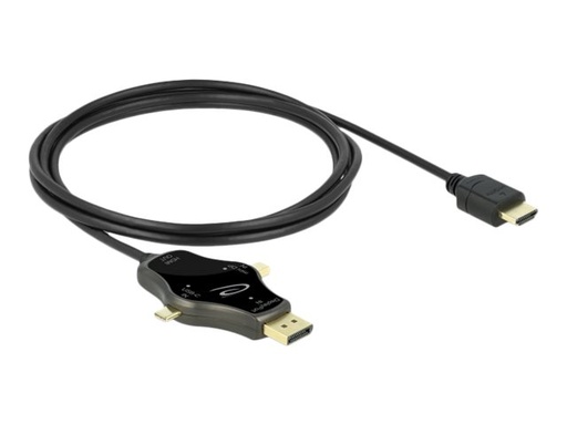 [85974] Delock 3 in 1 - Videoadapter - DisplayPort, Mini DisplayPort, 24 pin USB-C männlich zu HDMI männlich