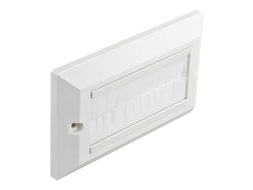[66496] Delock Cable Management Cover 146 x 86 mm with white Brush Strips