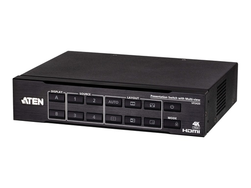 [VP2420-AT-G] ATEN VP2420 - Video/Audio-Schalter - 4 x 2 Echter