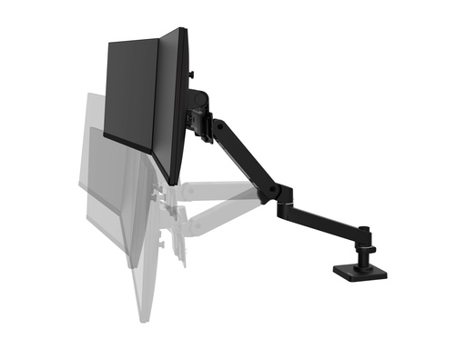 [45-684-292] Ergotron LX Pro - Befestigungskit (Dual Direct Arm, 2 Drehgelenke, 2-teilige Tischklemme, Befestigungsmaterialien, Basis, Arm für zwei Bildschirme, Verlängerung, Stange, Stangenring) - für 2 Flachbildschirme - Aluminium - Schwarz - Bildschirmgröße: bis zu 68,6 cm (bis zu 27 Zoll)