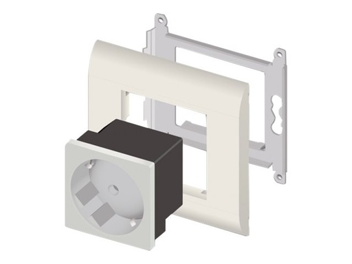 [81321] Delock Easy 45 - Steckdose - 2P+E - Typ F - mit Verschluss - 1 Steckdose - 16 A - Wechselstrom 250 V - weiß, RAL 9003 (Packung mit 10)