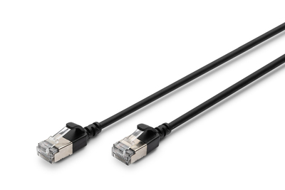 [DK-1632-A-020S-BL] DIGITUS CAT 6A F-FTP Slim Patchkabel, 2m, Schwarz