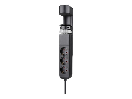 [DS22-840BL6] Neomounts Steckdosenleiste - USB-C + USB-A - Wechselstrom 230 V - 3680 Watt - Eingabe, Eingang Typ F - Ausgangsanschlüsse: 3 (2 x 24-poliger USB-C (PD)