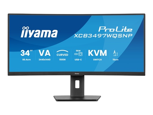 [XCB3497WQSNP-B1] Iiyama ProLite XCB3497WQSNP-B1 - LED-Monitor - gebogen - 86.4 cm (34")