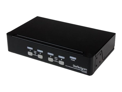 [SV431DUSBU] StarTech.com 4-Port USB KVM Swith with OSD - TAA Compliant - 1U Rack Mountable VGA KVM Switch (SV431DUSBU)
