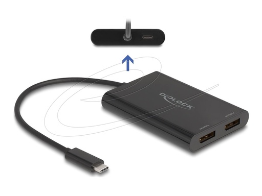 [64308] Delock Videoadapter - 24 pin USB-C (M) zu DisplayPort, USB-C (PD)