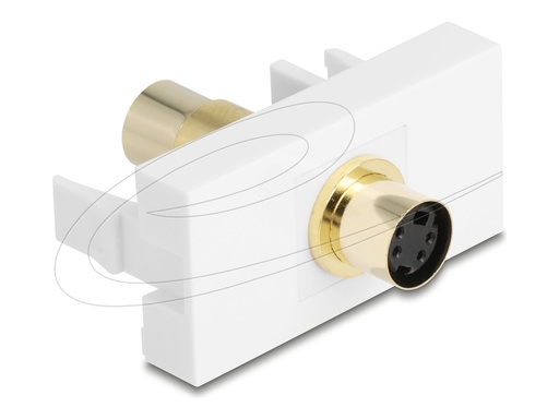 [90872] Delock Easy 45 - Einrastmodul - gold plated - 4-pin Mini-DIN ( female )