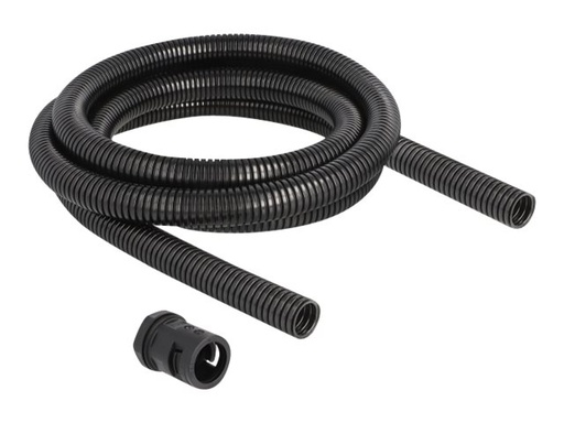 [60464] Delock Wellrohr - 18.5 mm - 2 m - Schwarz