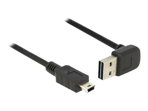 [85184] Delock Easy - USB-Kabel - USB (M) nach oben/unten abgewinkelt, doppelseitig zu Mini-USB, Typ B (M)