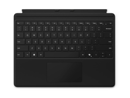 [8XB-00160] Microsoft Surface Pro Keyboard - Tastatur - mit Trackpad, Beschleunigungsmesser, Surface Slim Pen 2 Ablage- und Ladeschale - QWERTY - International Englisch - Schwarz - für Microsoft Surface Pro 8, Pro 8 for Business, Pro 9, Pro 9 for Business, Pro 10 for Business, Pro (11th Edition)