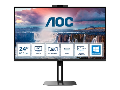 [24V5CW/BK] AOC Value-line 24V5CW/BK - V5 series - LED-Monitor - 61 cm (24")