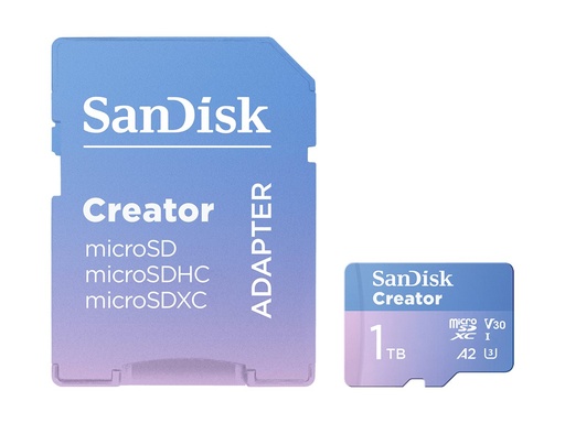 [SDSQXAV-1T00-GN6MS] SanDisk Creator - Flash-Speicherkarte (microSDXC-an-SD-Adapter