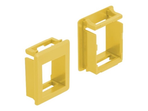 [86765] Delock Gehäuse mit modularen Einsätzen - Gelb - 1 Anschluss (Packung mit 4)