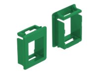 [86763] Delock Modulblende Snap-in-Halterung - Schrankmontage - grün (Packung mit 4)