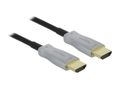 [85049] Delock HDMI-Kabel - HDMI männlich zu HDMI männlich - 30 m - Glasfaser - Schwarz - 4K Unterstützung, Active Optical Cable (AOC)