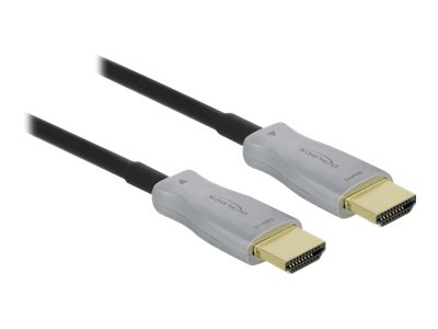 [85012] Delock HDMI-Kabel - HDMI männlich zu HDMI männlich - 15 m - Glasfaser - Schwarz - 4K Unterstützung, Active Optical Cable (AOC)
