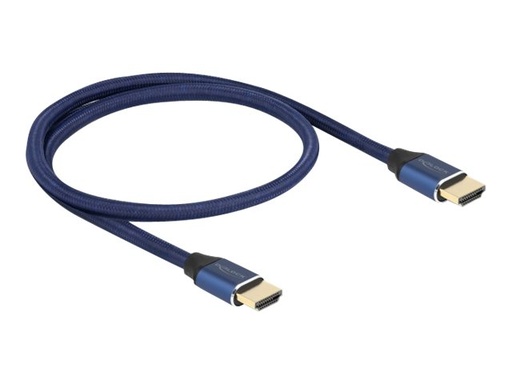 [85445] Delock Ultra High Speed - HDMI-Kabel - HDMI männlich zu HDMI männlich - 50 cm - Dreifachisolierung - Blau - hauchvergoldete Kontakte, unterstützt 8K 60 Hz (7680 x 4320)